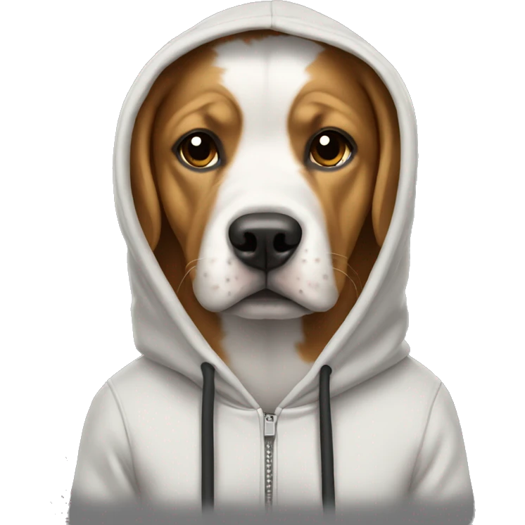 Dog wearing an hoodie  emoji