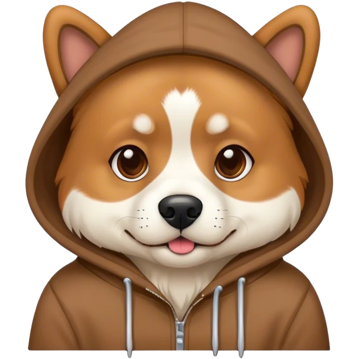 dog wearing a hoodie  emoji