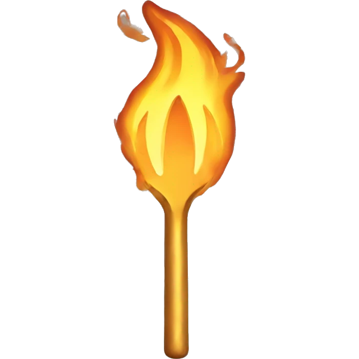 Golden fiery pitchfork  emoji