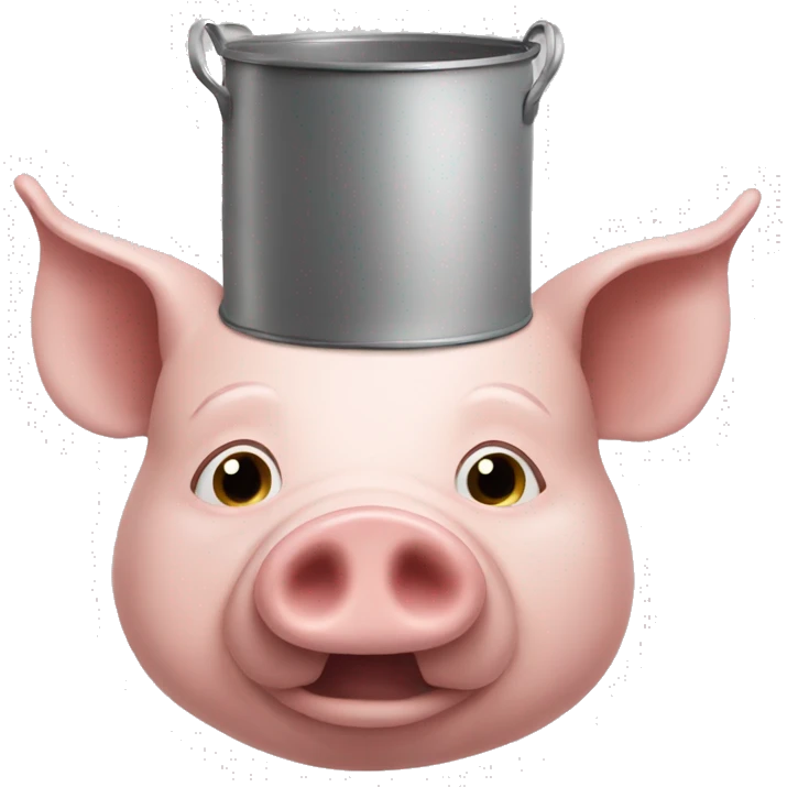 A pig with a pot on its head emoji