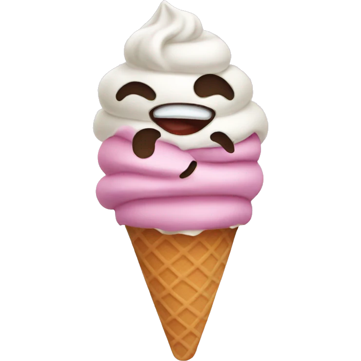  eating ice cream emoji