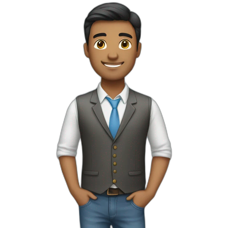 Un hombre emprendedor que sea joven y atractivo emoji