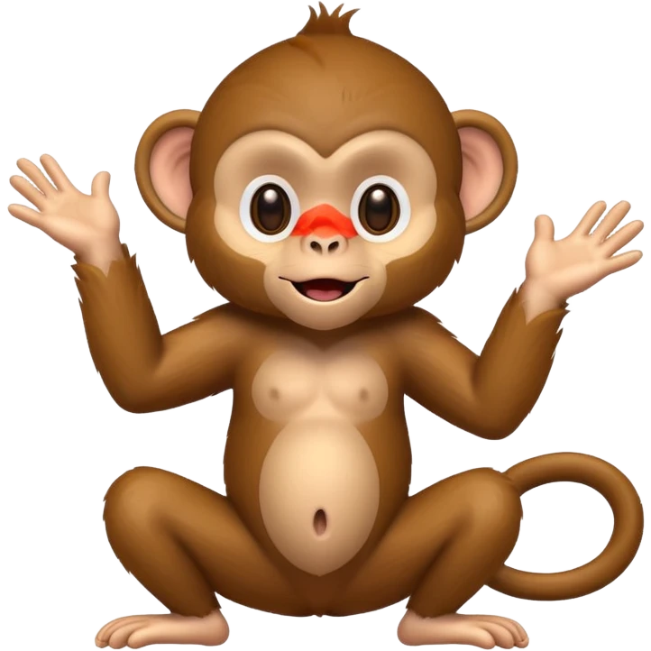 Cute dancing monkey emoji