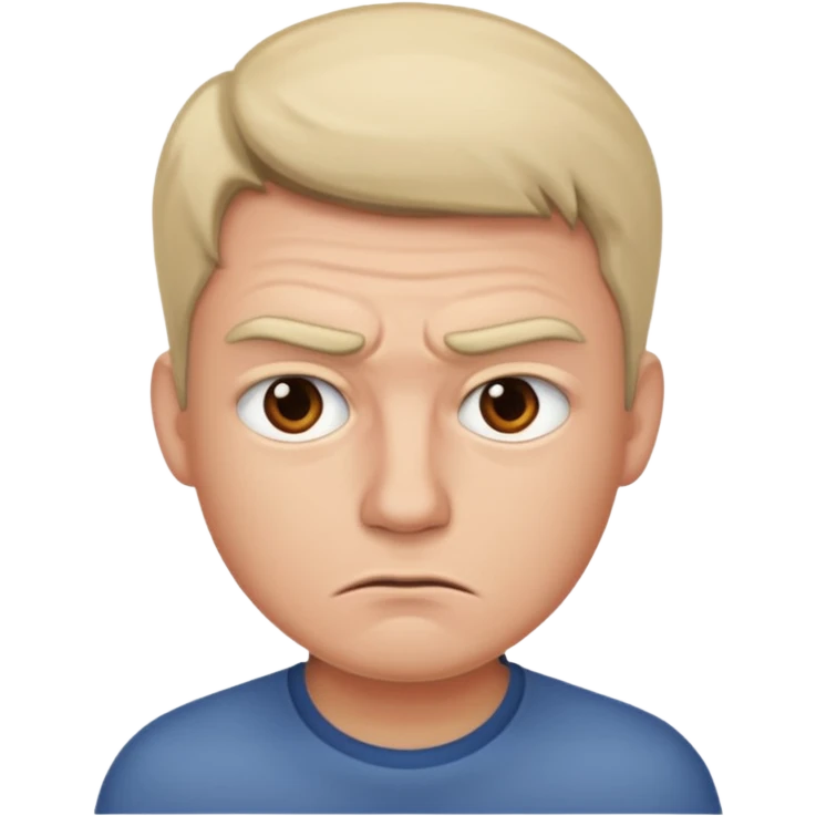 man annoyed with a man emoji