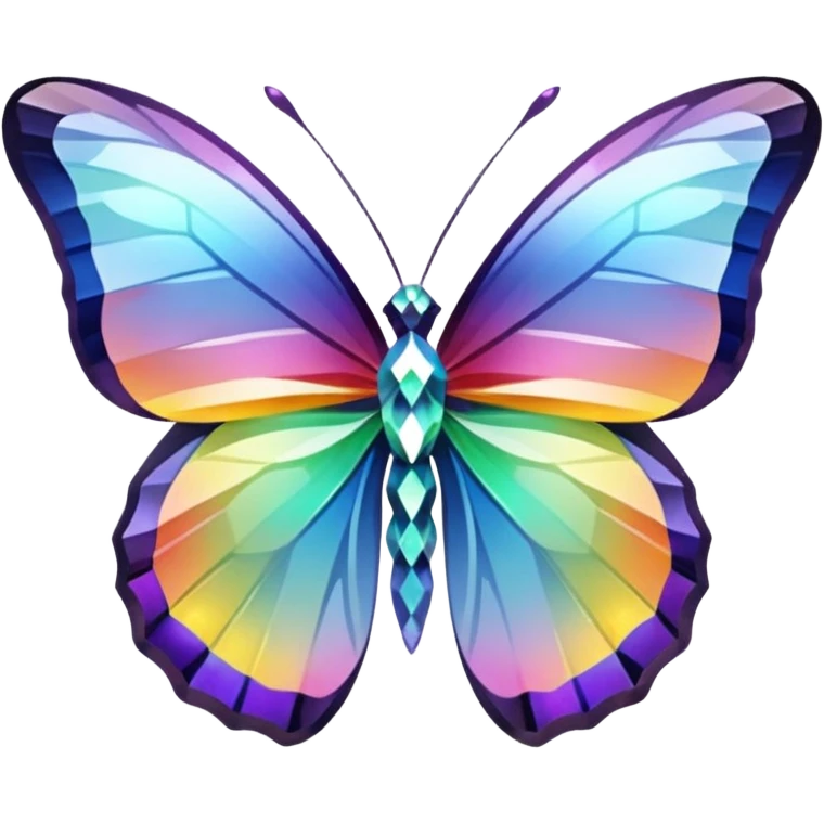 butterfly shaped 56-carat iridescent diamond emoji