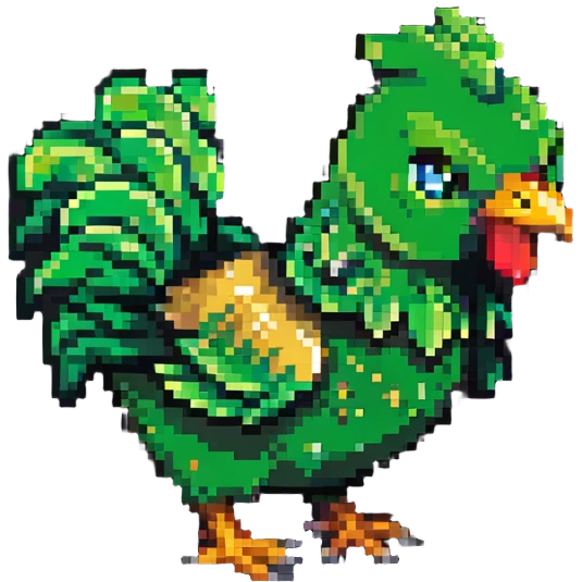 Minecraft creeper character riding a chicken emoji