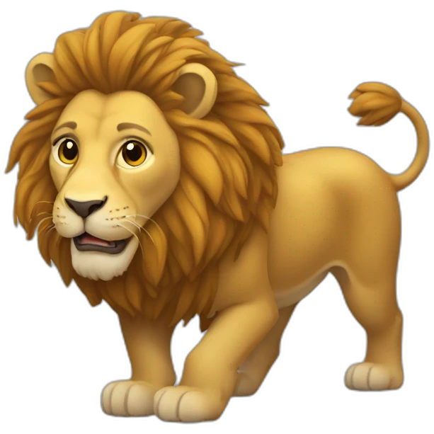 Macron sur un lion emoji