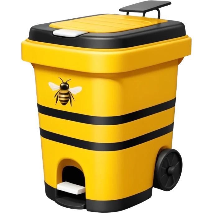 honey bucket portable toilet with a honeybee on it emoji