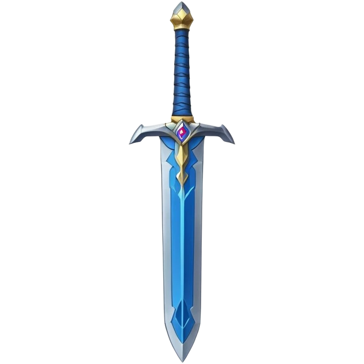 Master Sword from Legend of Zelda with blue hilt emoji