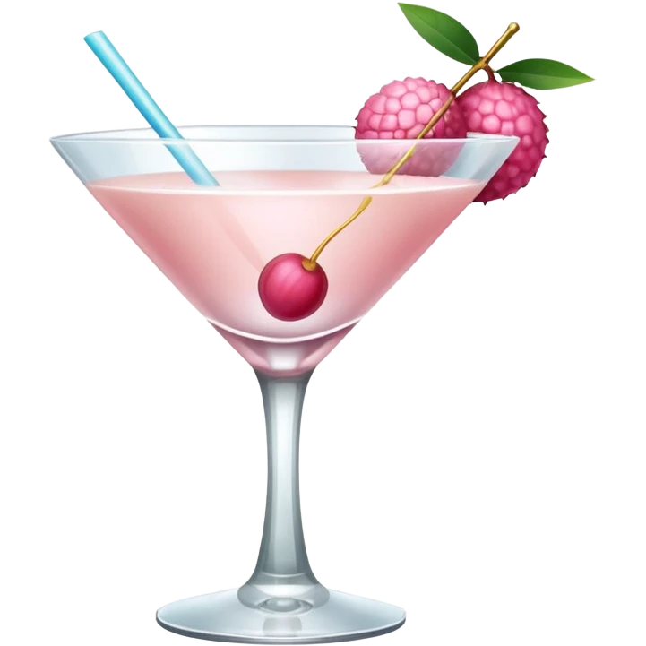 baby pink lychee martini drink emoji