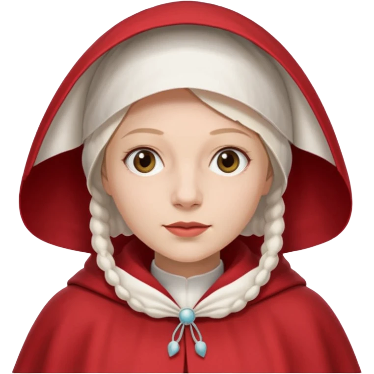 mujer de la portada de  el libro el cuento de la criada emoji