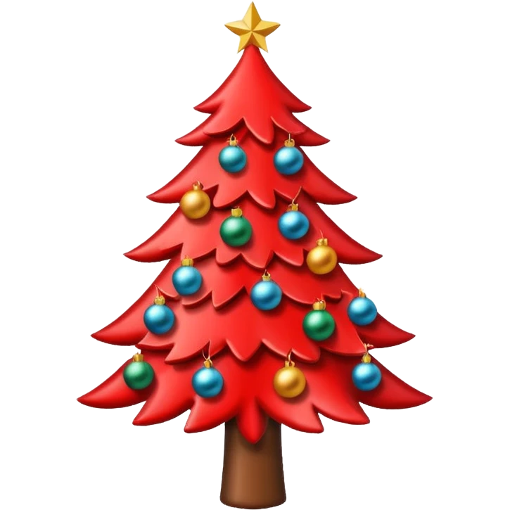red christmas tree emoji