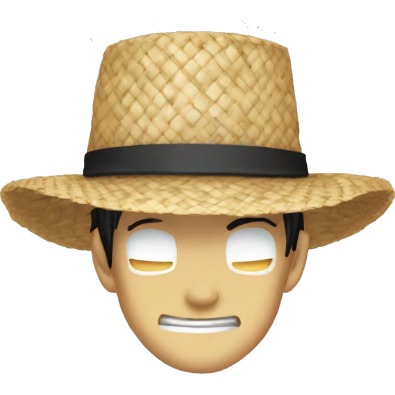 One piece straw hat  emoji