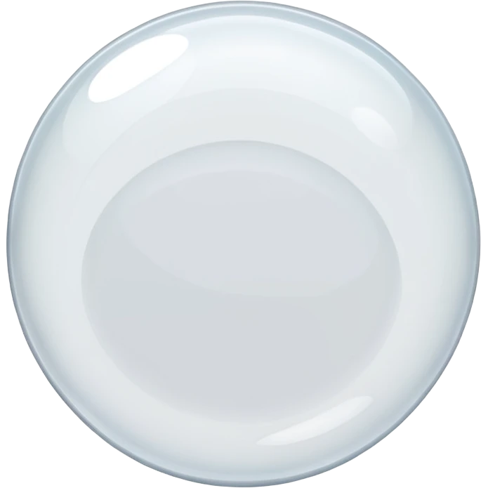 white empty transparent bubble emoji
