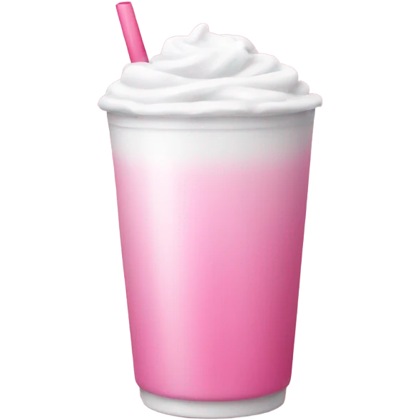 Pink white beverage  emoji