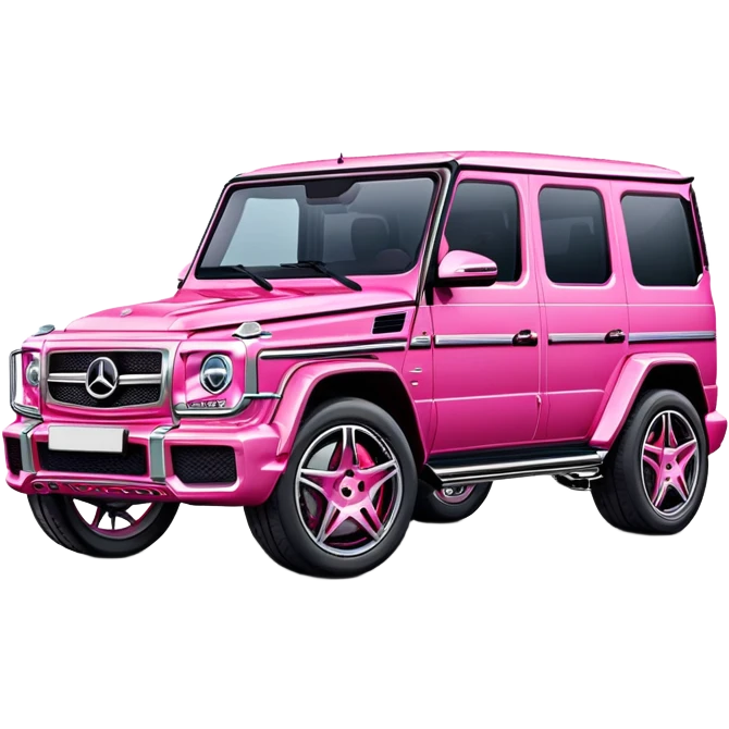 Pink mercedes g63 emoji