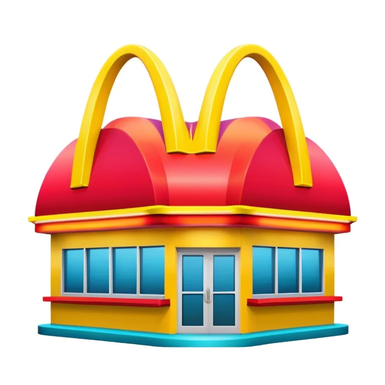 Neon McDonald’s restaurant  emoji