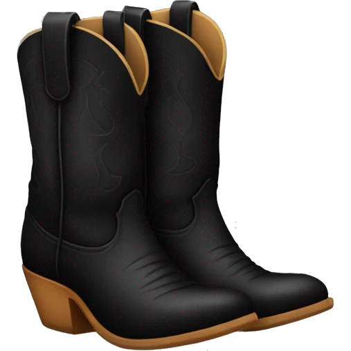 Black cowgirl boots emoji