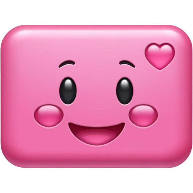 Chicle rosado rectangulo emoji