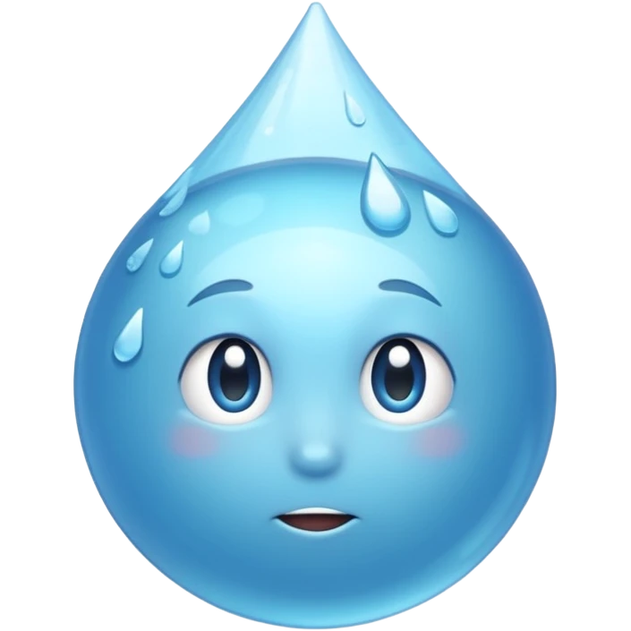 Tear drops with tiny words inside: overwhelmed, ignored, trying emoji