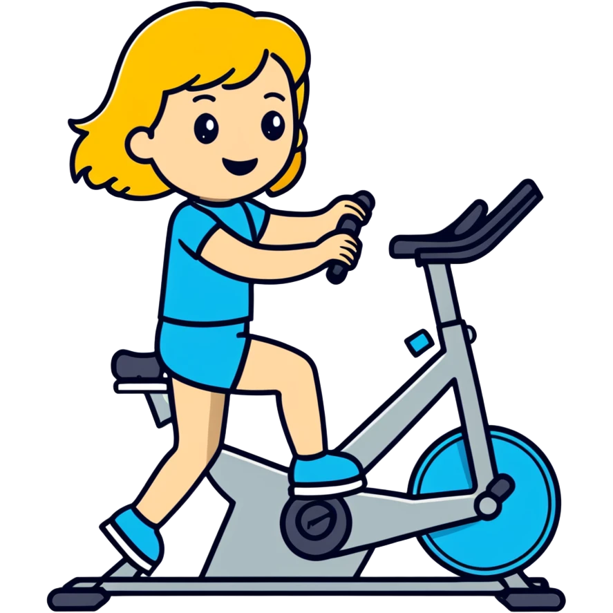 Abba on a spin bike emoji