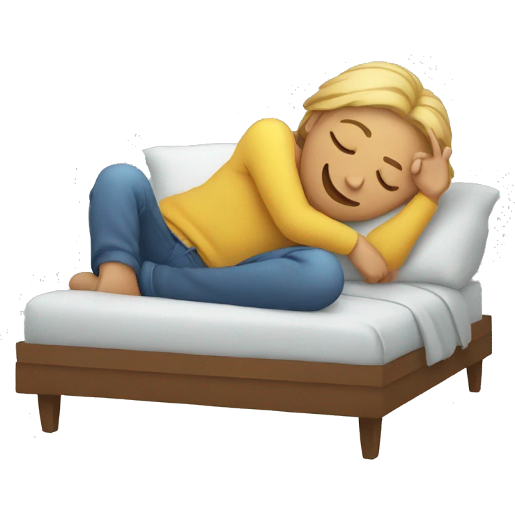 Sleeping while flipping someone off emoji