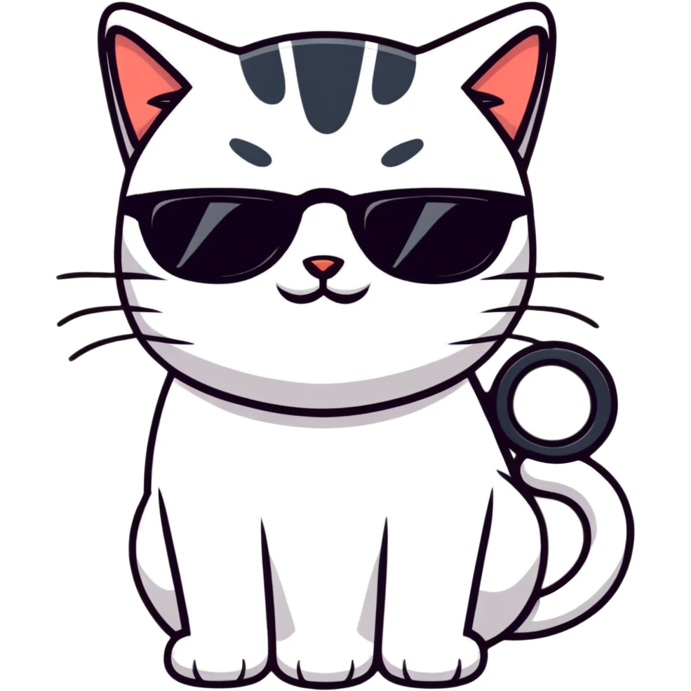 Cat with sunglasses emoji