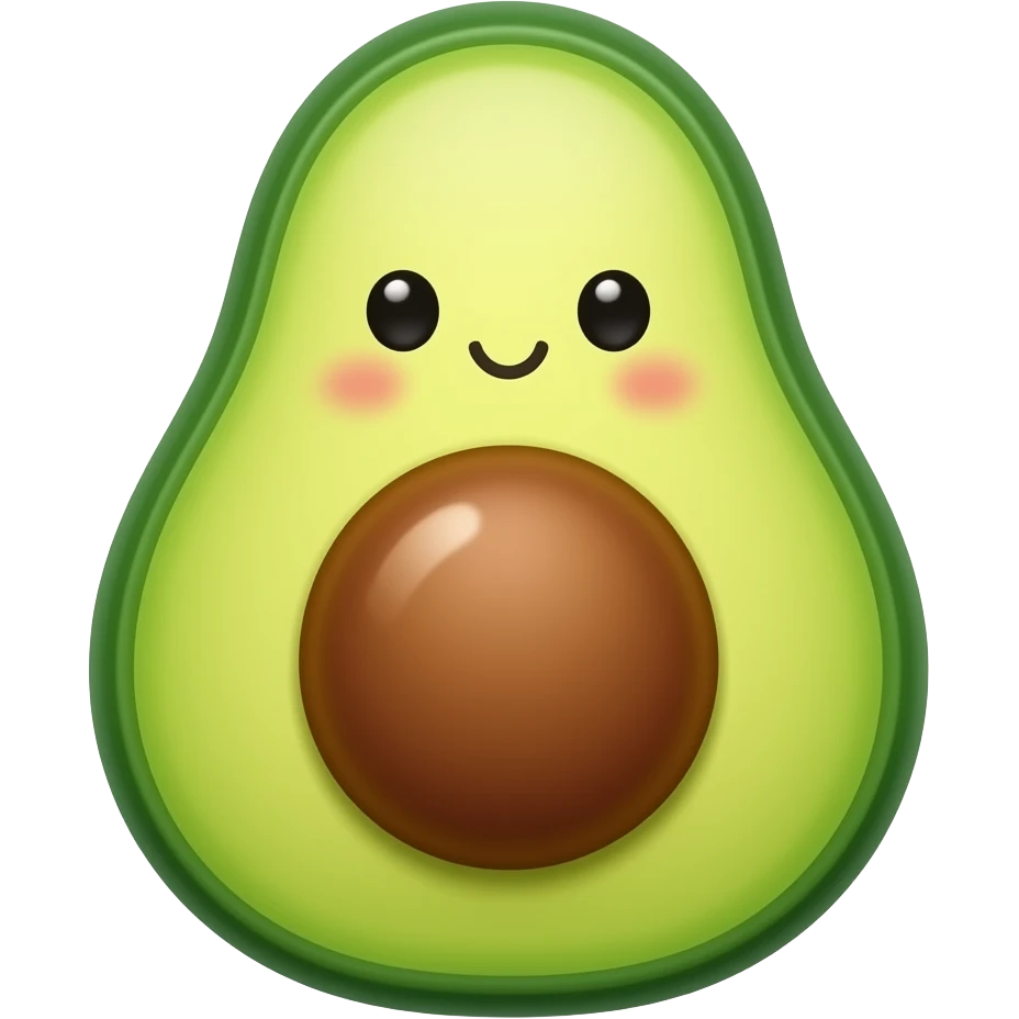 Kawaii avocado emoji