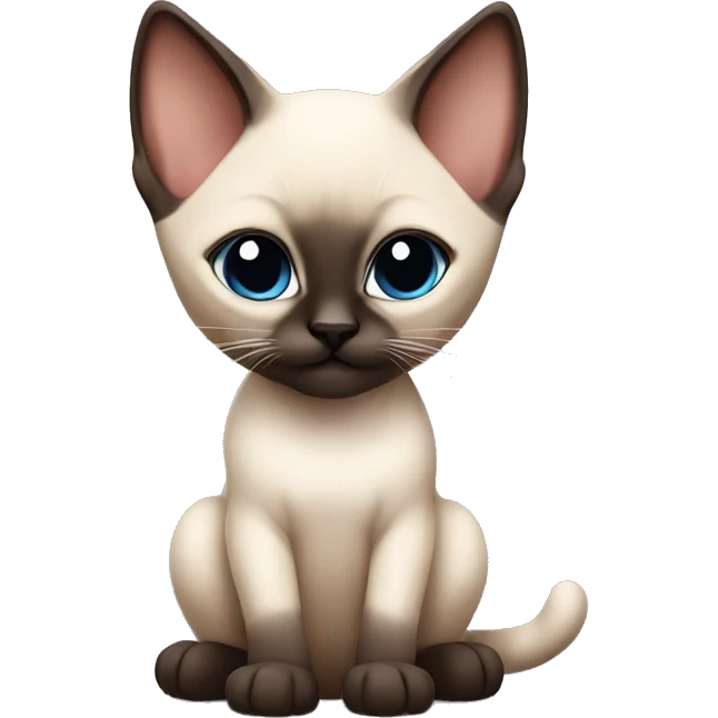 Siamese kitten sitting emoji