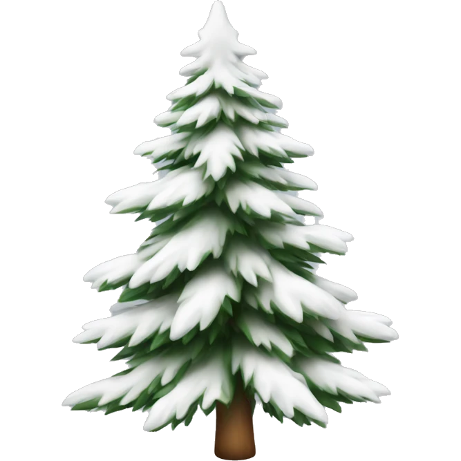  actual white fir christmas tree isolated.  emoji