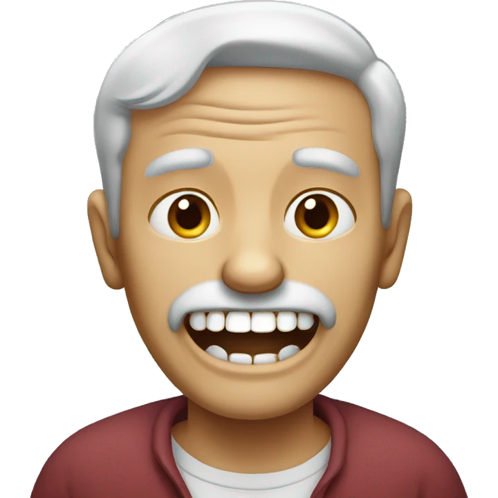 Old man missing teeth emoji