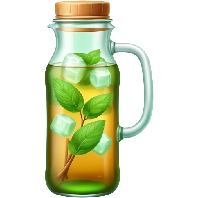 Sweet mint Ice Tea bottle  emoji