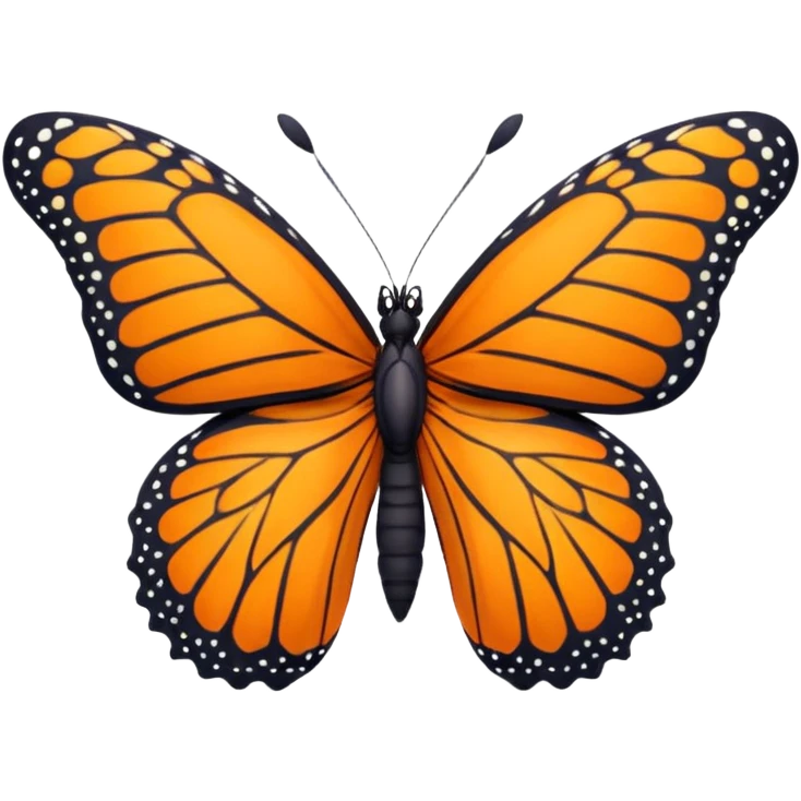 Orange butterfly emoji