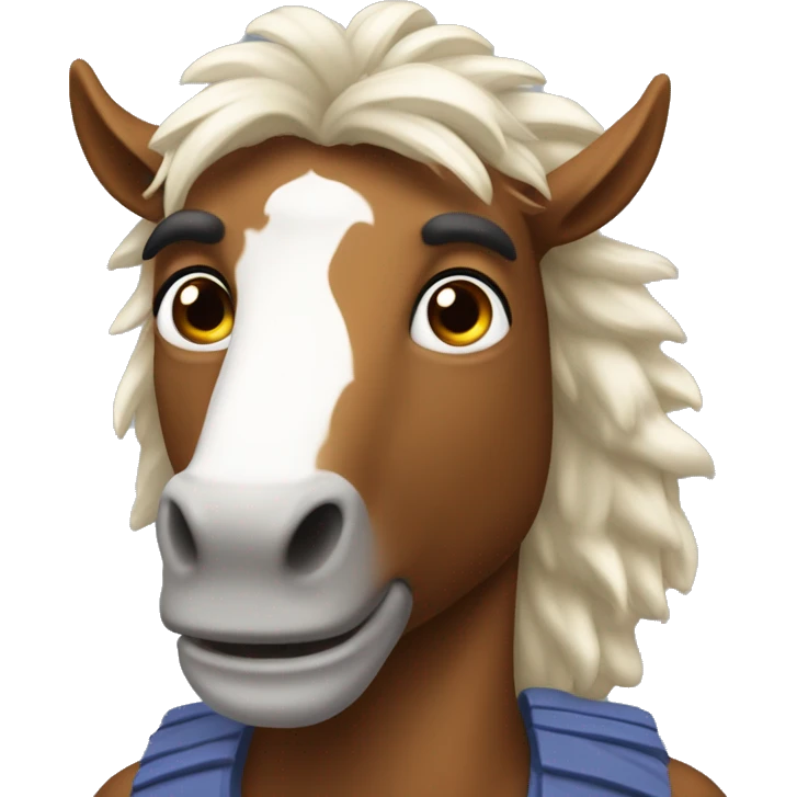 Garoto Branco com cabelo cacheado castanhos com óculos e bronco emoji