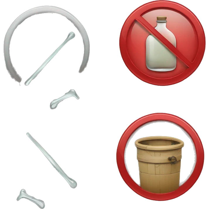 PROHIBITION SYMBOL AND THEN A DROP INSIDE IT emoji