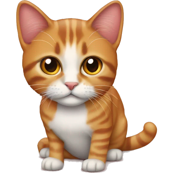 Gatto rosso con copertina emoji