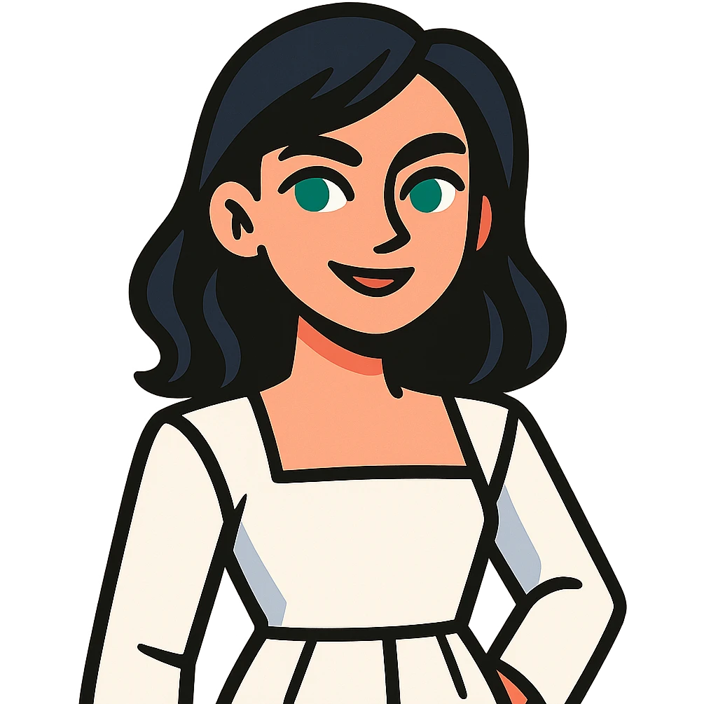 menina bonita, cabelo escuro, pele clara, olhos verdes, roupa branca estilosa emoji