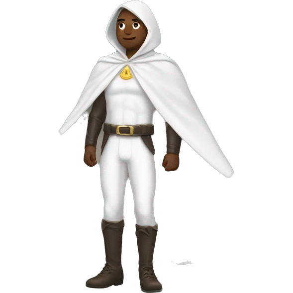 just flying white cape without hood without person, only hood emoji