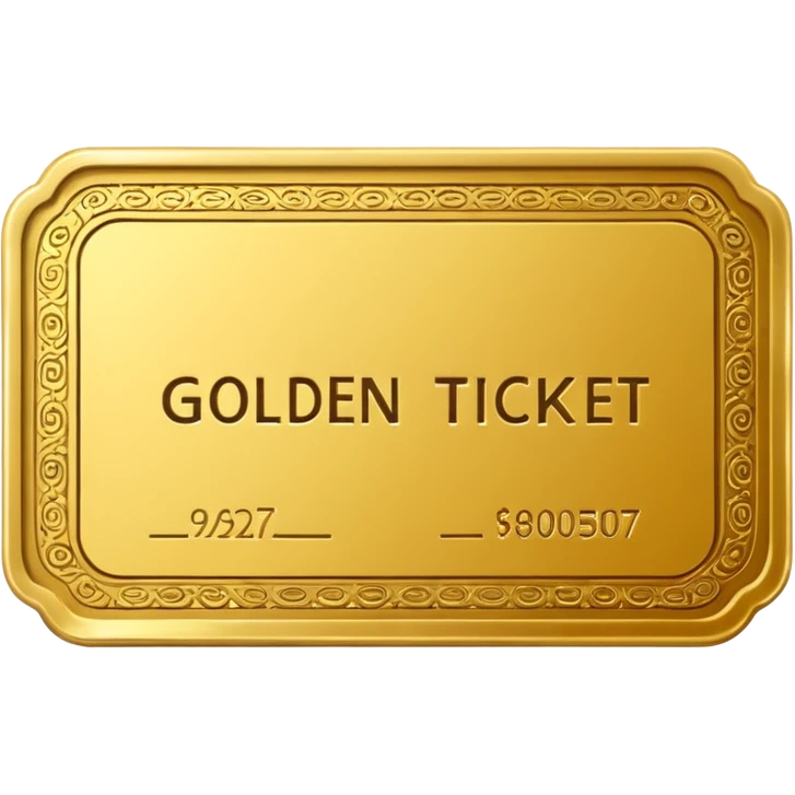 Golden ticket emoji