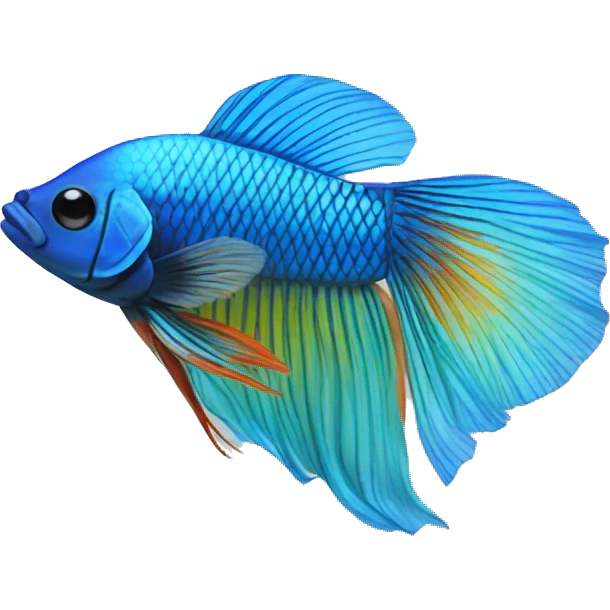 pez betta azul  emoji