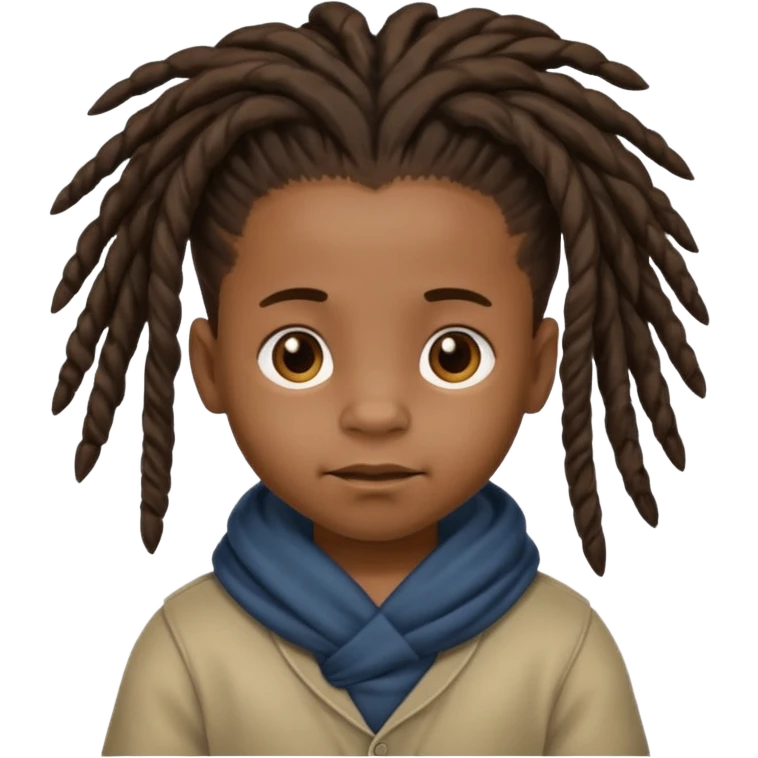 black baby boy with dreadlocks emoji