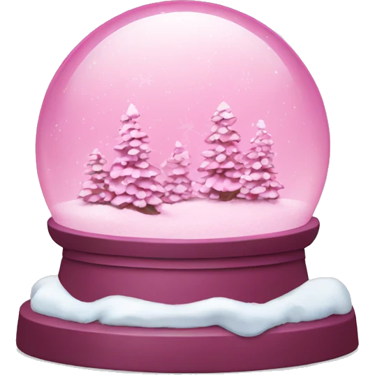 Pink snow globe emoji
