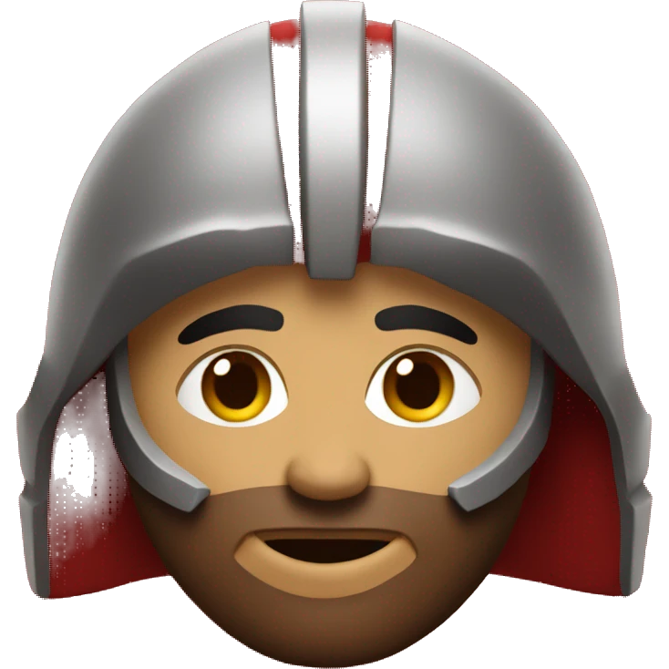Spartan with red background emoji