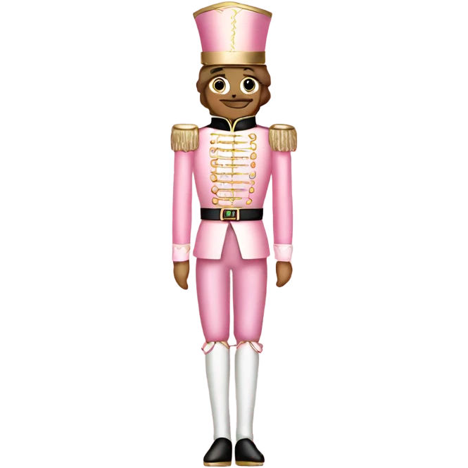 Soft pink nutcracker fullbody emoji