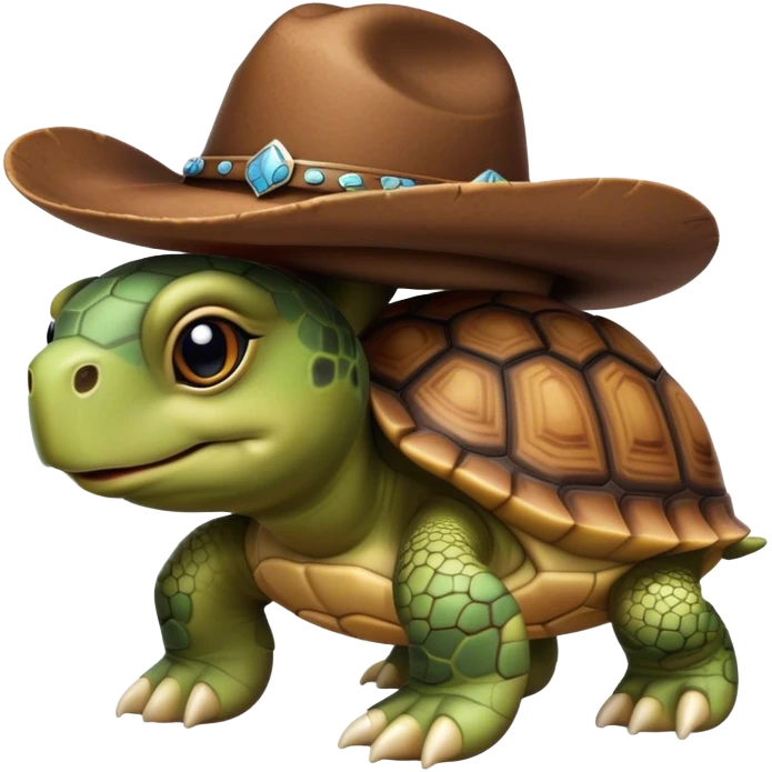 turtle with a cowboy hat  emoji