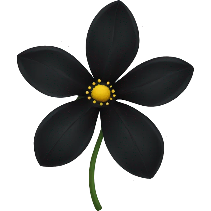 Black flower emoji