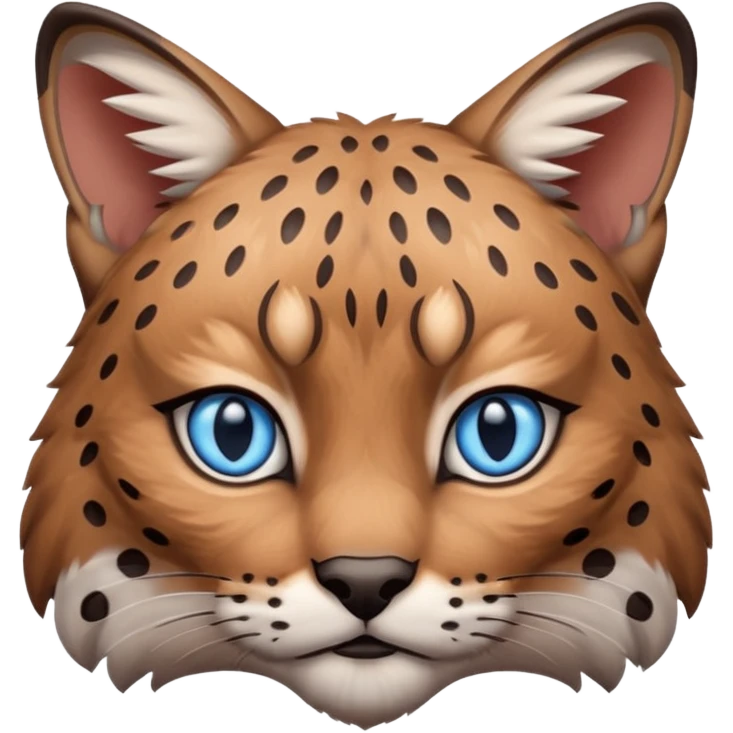 Bobcat with blue eyes emoji