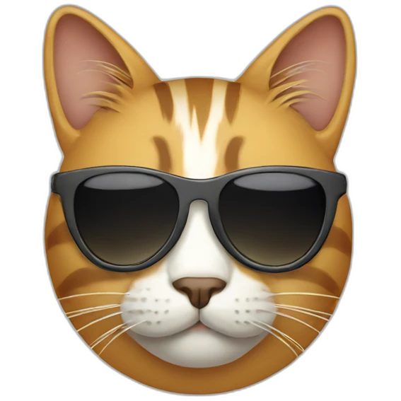 Cat with sunglasses emoji