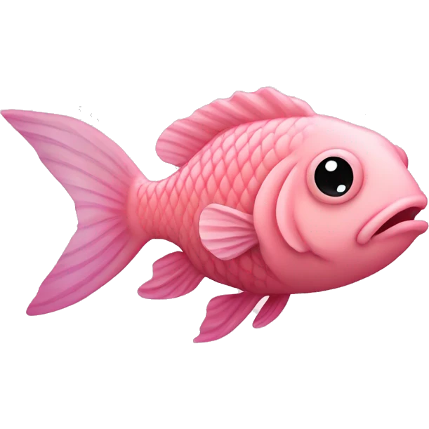 Pastell pink Fish  emoji