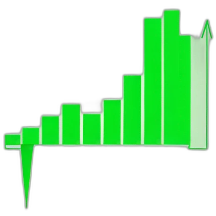 chart increasing with green line emoji